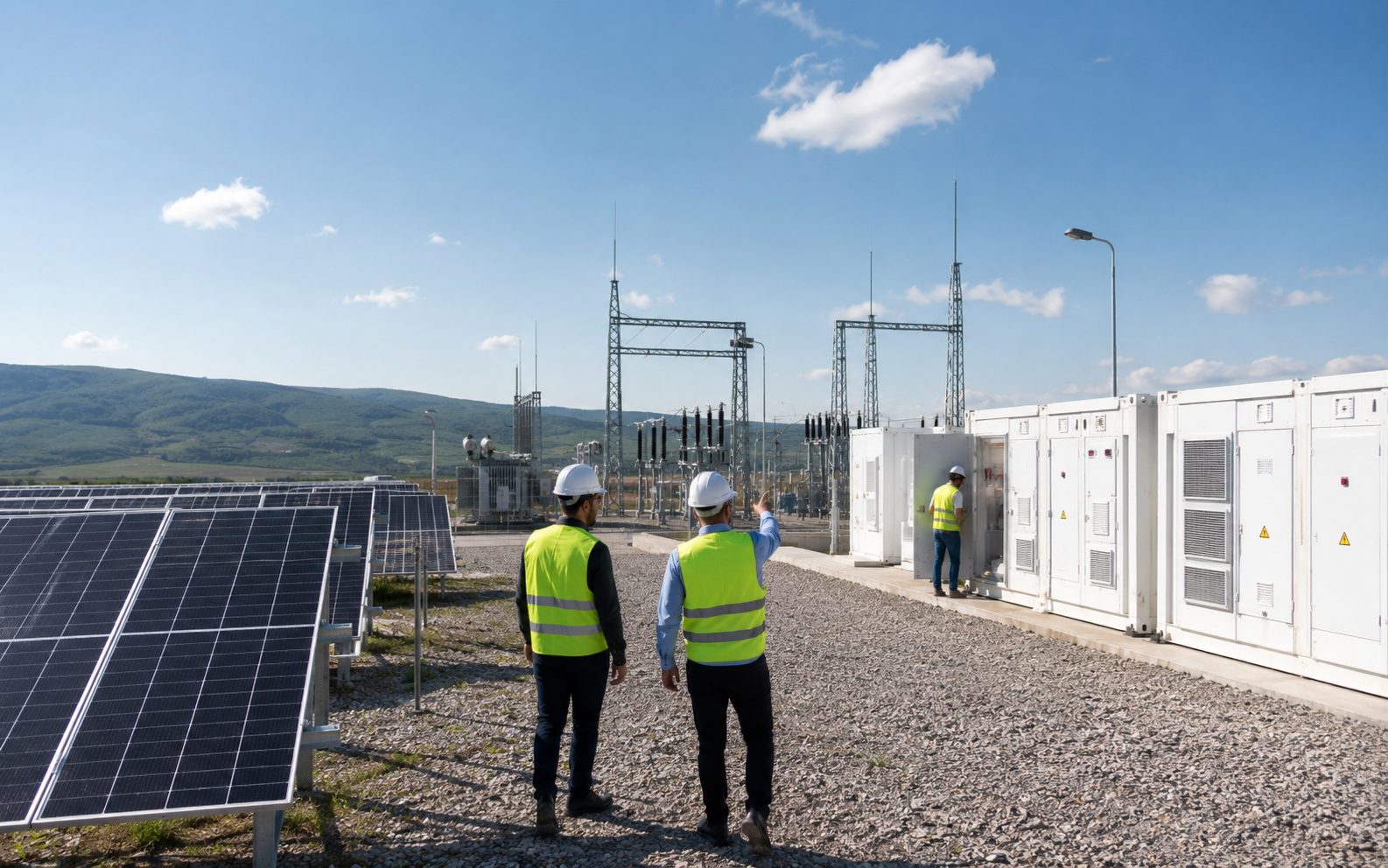 AXERENA — Renewable generation with grid connection and battery storage.